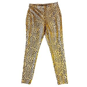 Chicos Brigitte So Slimming Leopard Print Pants Womens 1R US 8 Small Tan Black